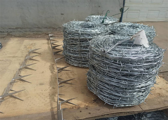 PVC revestido Bob Wire Double Strand Galvanizado Bobbed Wire Cor Prata