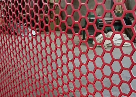 Ferro inoxidável hexagonal com buracos, folhas de metal perforadas para construção